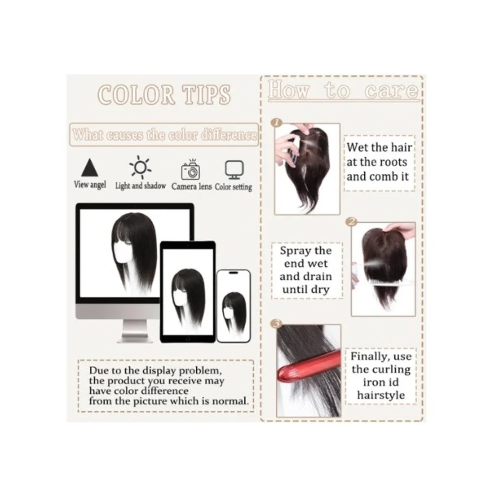 OOPPOO Human Hair Topper 10